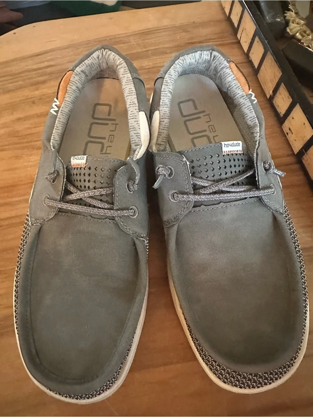 Hey Dude welsh grip steel grey shoes. Size 9. Like new